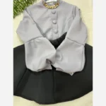 شومیز فانوسی دخترانه مدل کراپ - تصویر 3