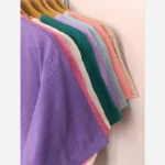 کراپ تیشرت باکسی دخترانه طرح دخترک و بادکنک - تصویر 2
